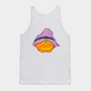 Slouchy Hat Halloween Pumpkin Pink Version Tank Top